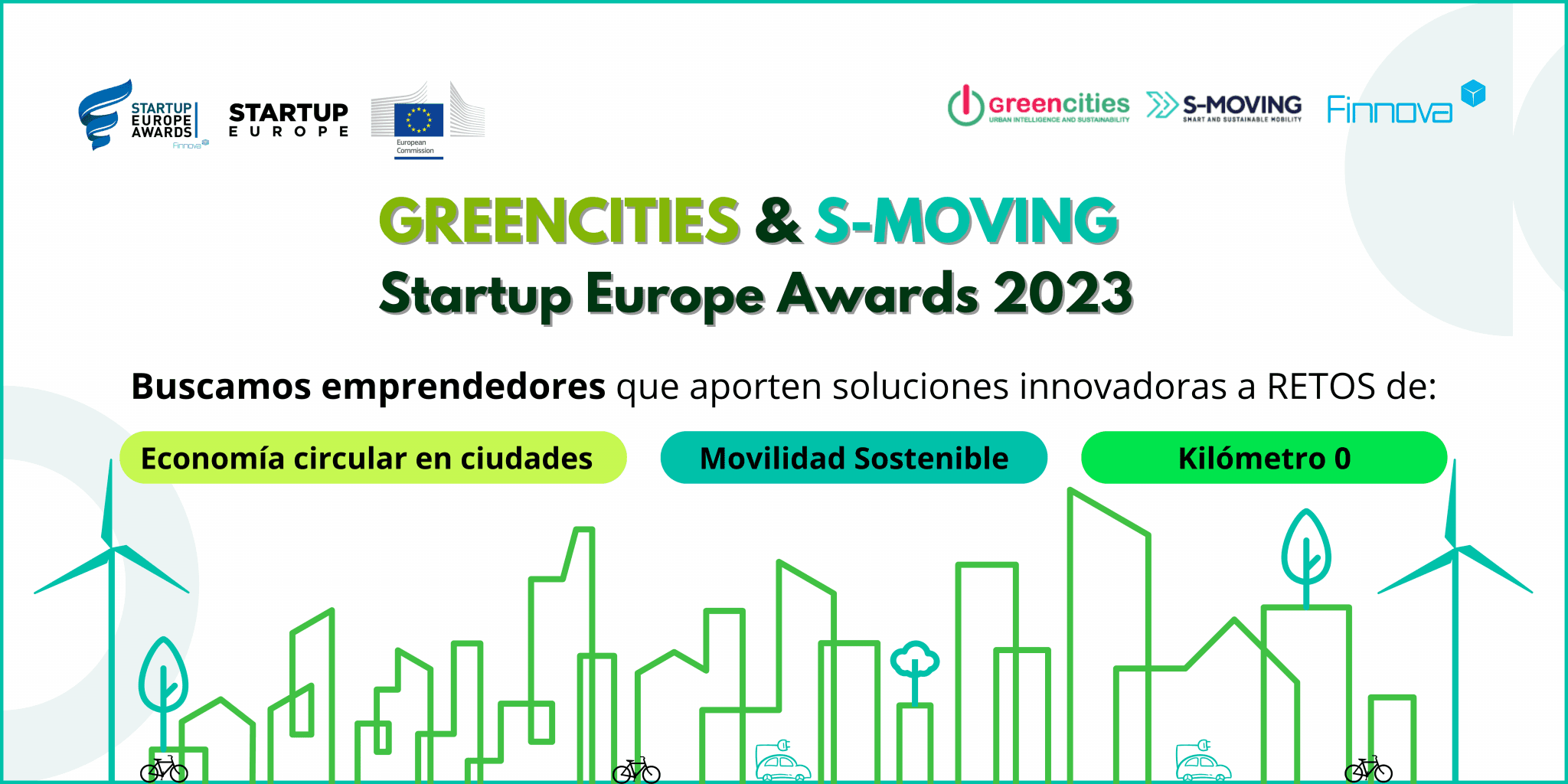 ¡Innovación verde en acción! Participa en los Greencities & S-Moving Startup Europe Awards y transforma el futuro de las ciudades