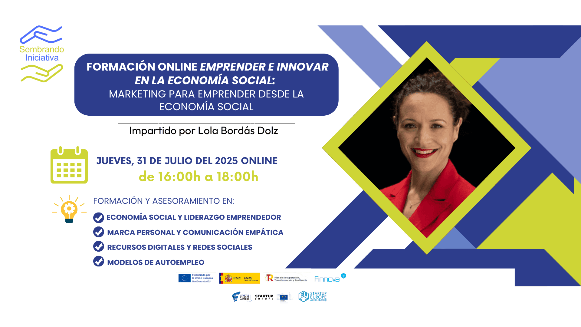 La Fundación Finnova celebra con éxito la formación online de Sembrando Iniciativa: “Emprender e Innovar en la Economía Social: Marketing para emprender desde la economía social”