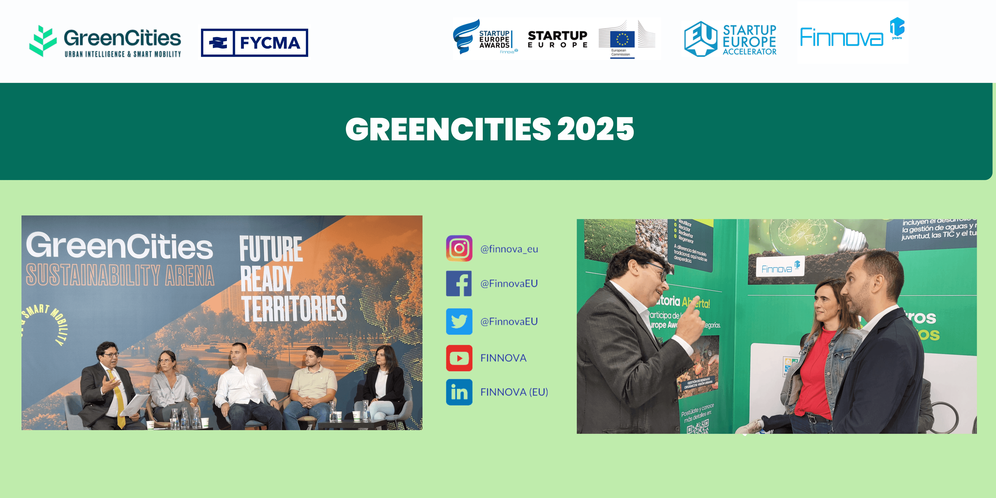 Finnova impulsa el networking internacional en Greencities 2025 con proyectos europeos y la delegación colombiana de Ibagué y Tolima