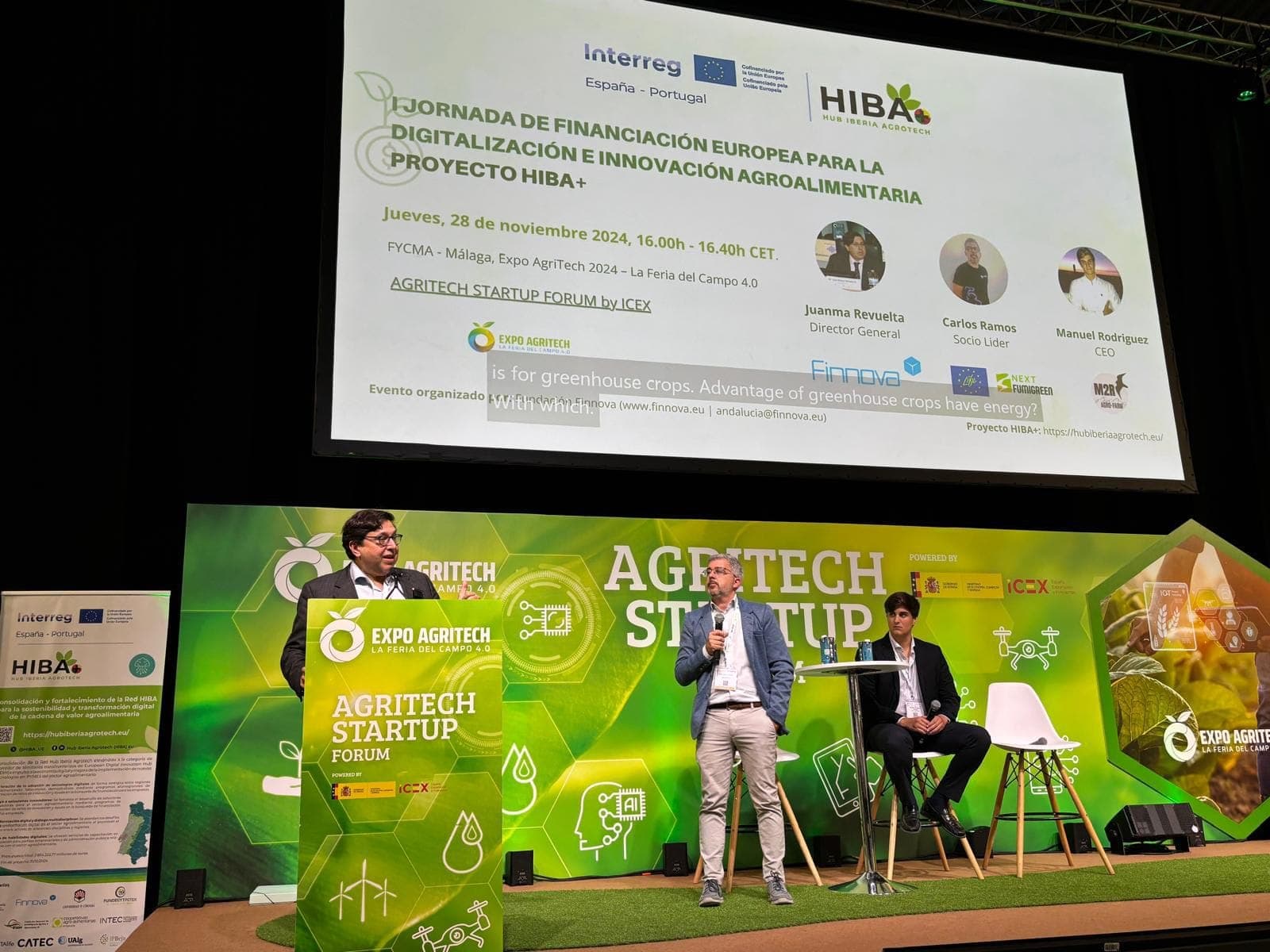 HIBA+ promueve la digitalización en la I Jornada de Financiación Europea durante la EXPO AGRITECH 2024