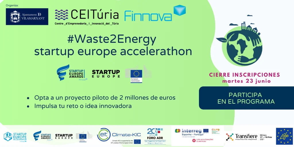 The municipality of Vilamarxant launches an open innovation Accelerathon on waste-to-energy