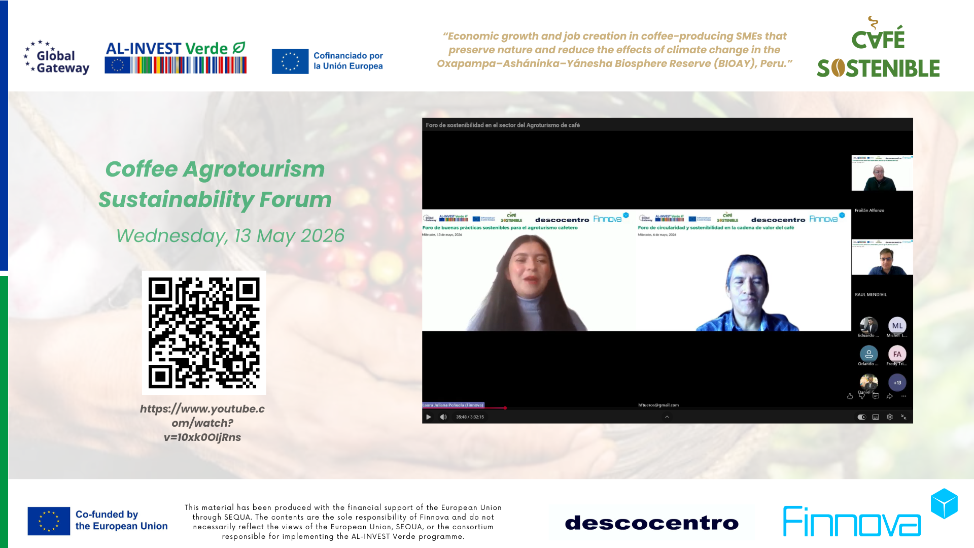 Experts from Europe and Latin America outline a roadmap for profitability in the coffee sector through agrotourism, circular economy practices and European funding
