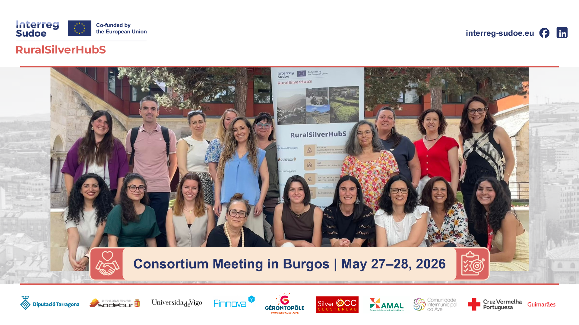 The consortium of the European project Interreg Sudoe RuralSilverHubS meets in Burgos