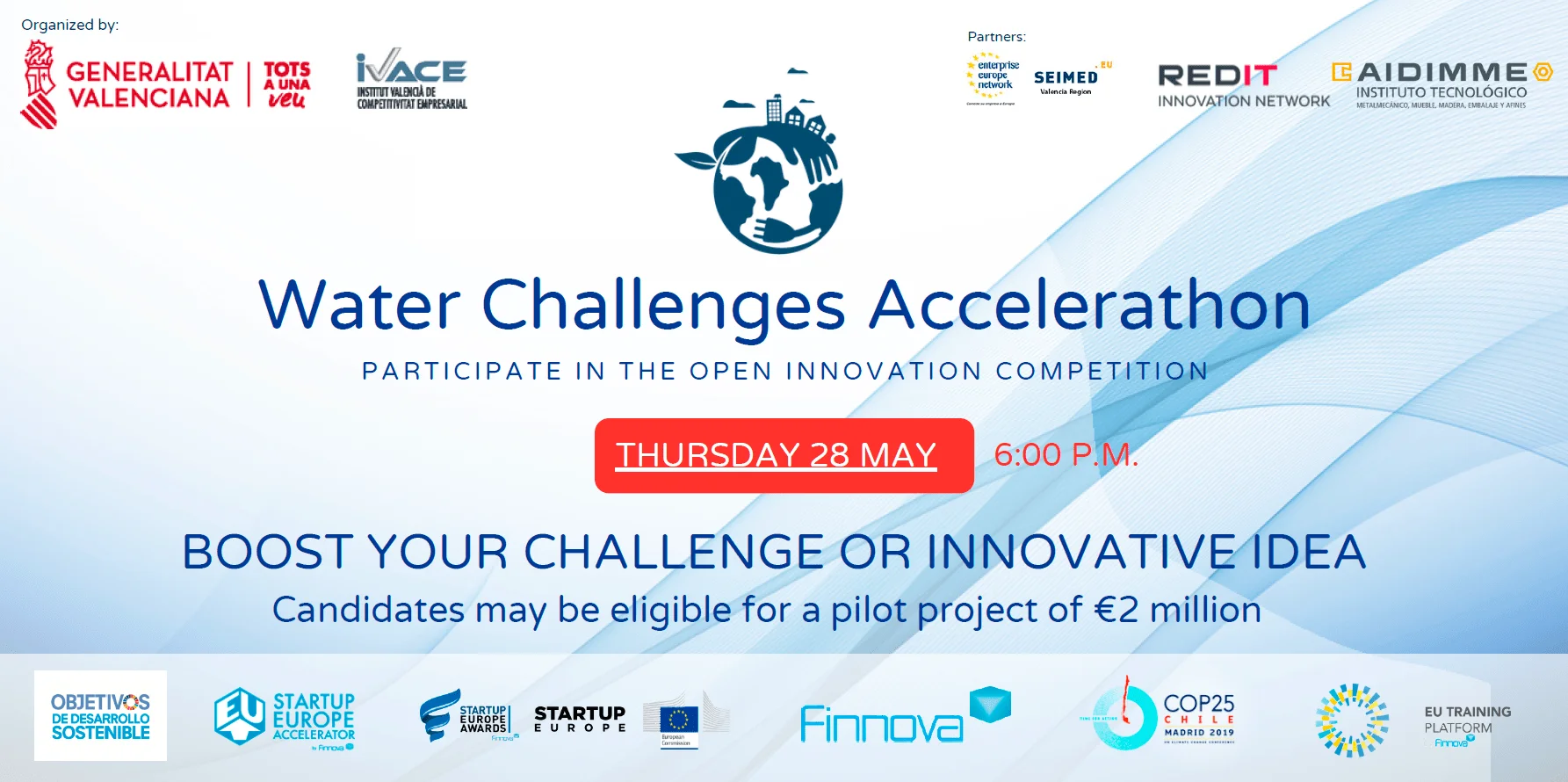 IVACE launches the “Accelerathon Water Challenges” to select the best wastewater specialized start-up initiative