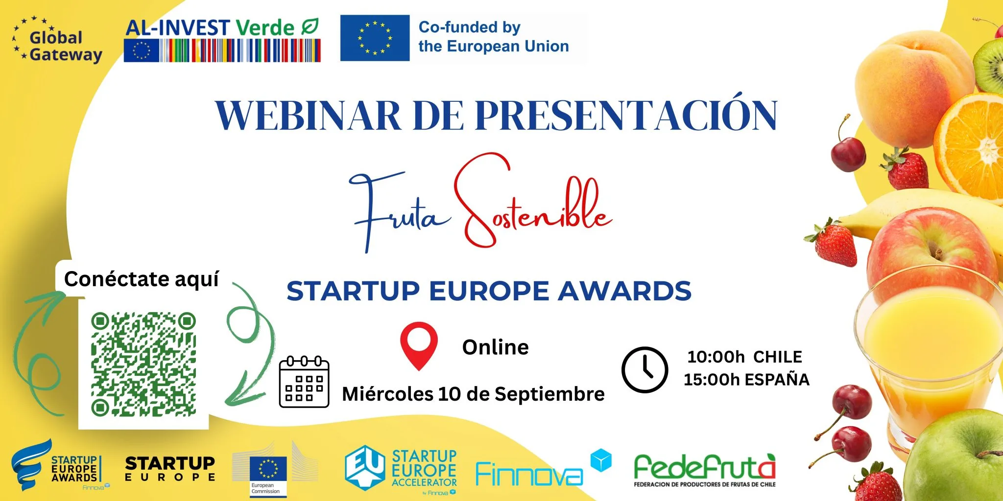 Join the digital meeting of SEUA-Chile Sustainable Fruit on Wednesday, September 10, and discover opportunities for MSMEs