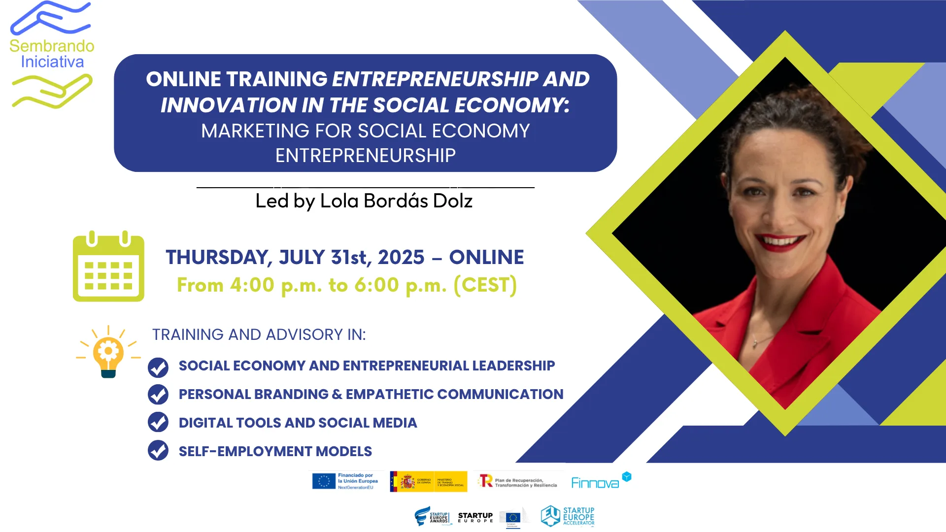The Finnova Foundation is organising the online training “Entrepreneurship and Innovation in the Social Economy: Marketing for Social Economy Entrepreneurship” on Thursday, 31 July