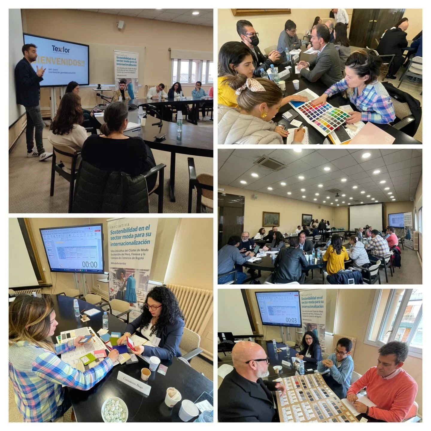 Representatives of Bogota Chamber of Commerce, Sustainable Fashion Cluster of Peru and Finnova Foundation attend TEXFOR to learn about the fashion and textile ecosystem