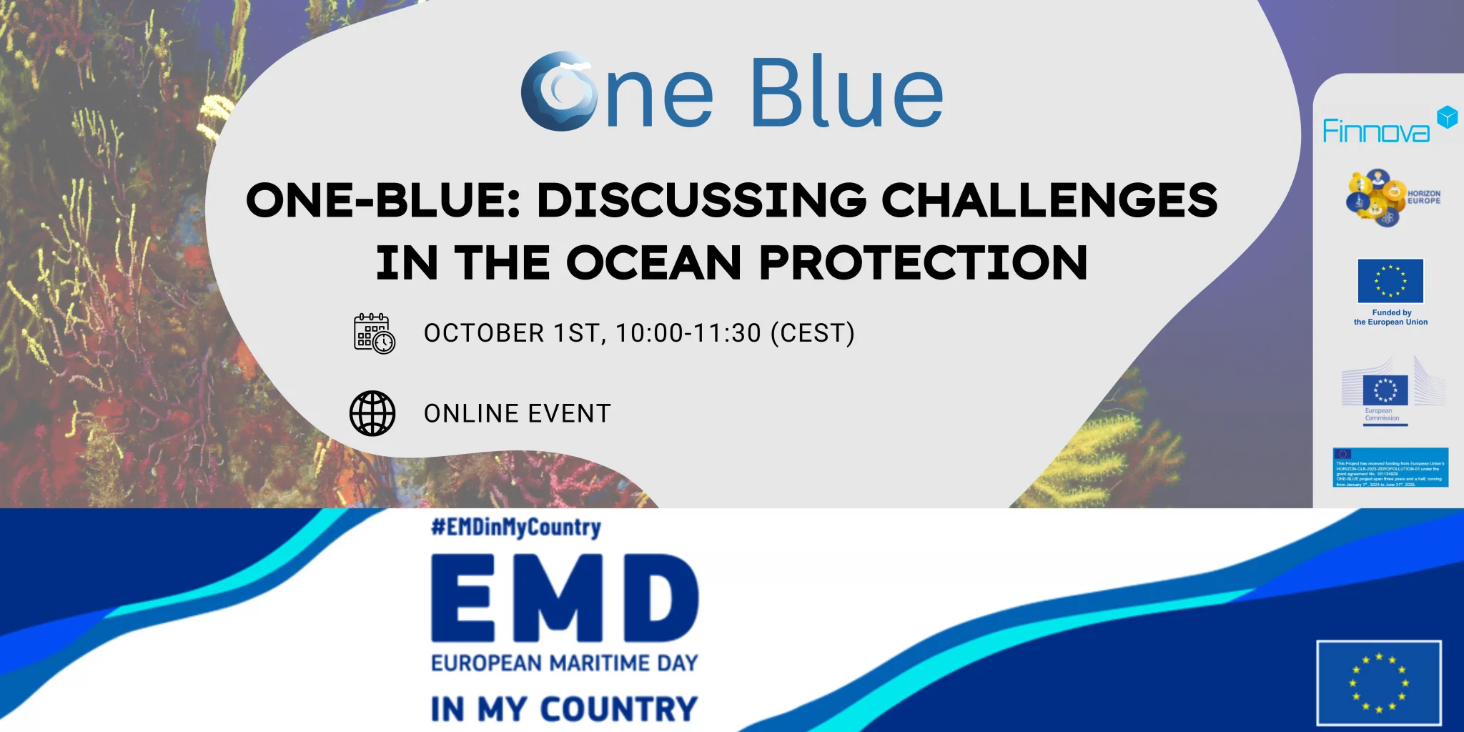 Finnova Foundation organizes a webinar as ONE-BLUE project partner in the framework of the European Maritime Day