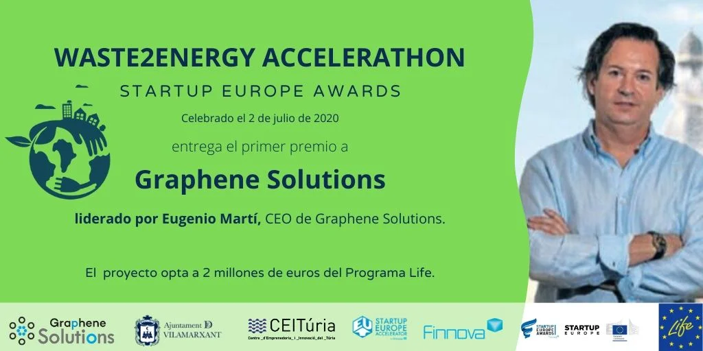 Graphene Solutions, Winner of Waste2Energy Startup Europe Accelerathon