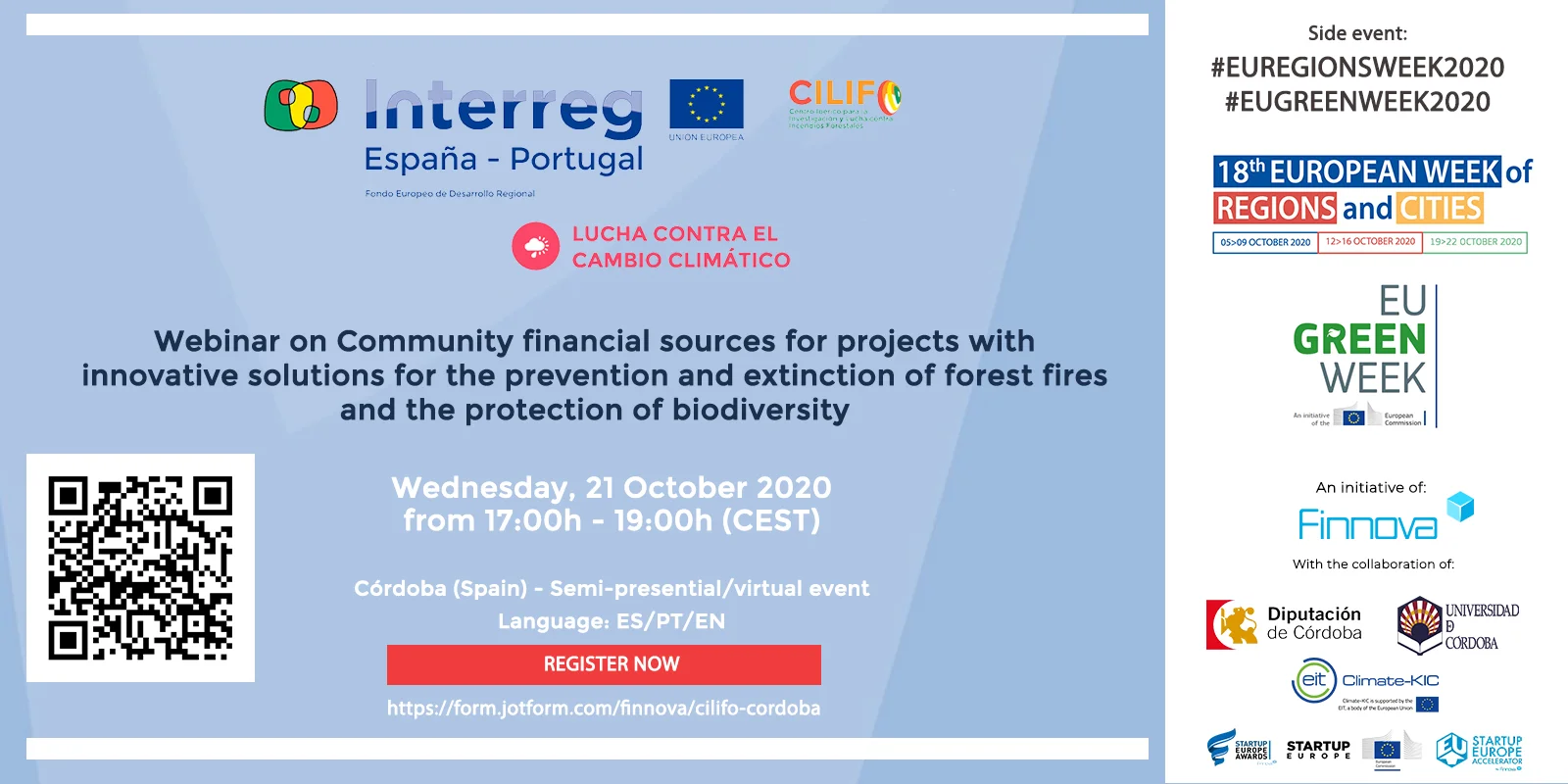 Success in the last CILIFO webinar in the framework of #EUGreenWeek and #EURegionsWeek